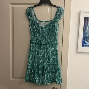 Green Floral Women's Dress